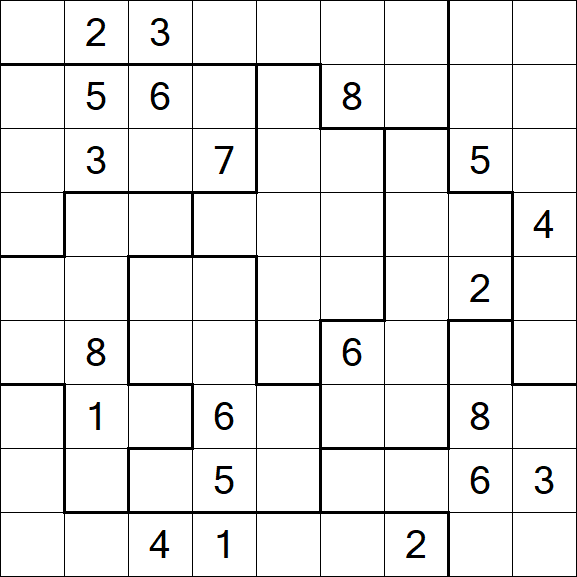 Jigsaw Sudoku - Schwierig