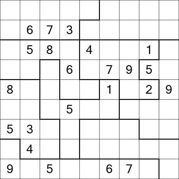 Jigsaw Sudoku - Schwierig