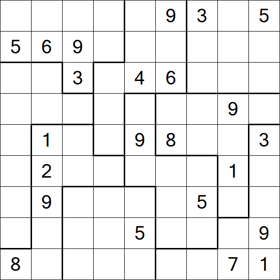 Jigsaw Sudoku - Schwierig