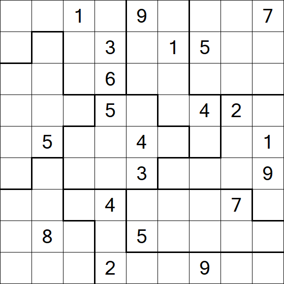 Jigsaw Sudoku - Hard