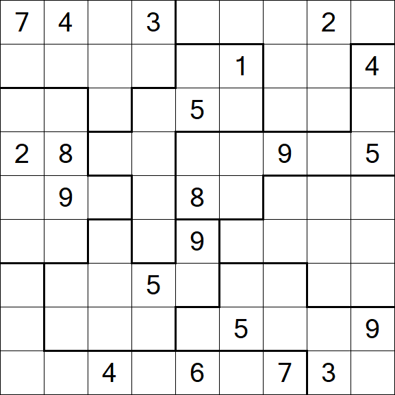 Jigsaw Sudoku - Hard