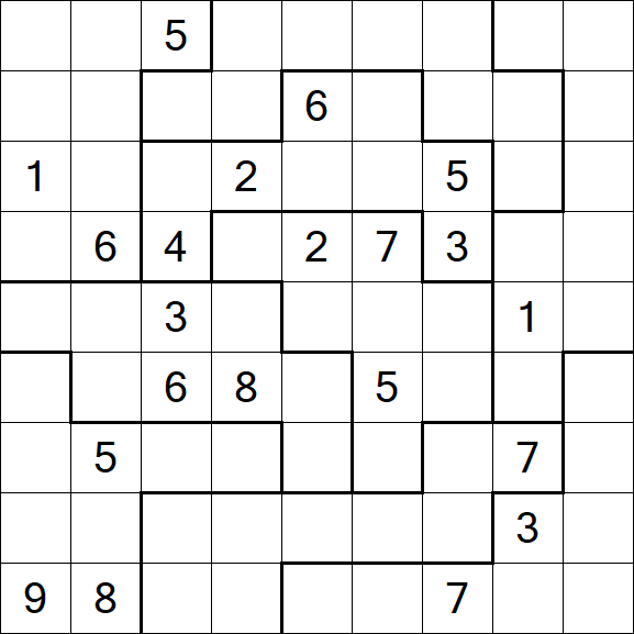 Jigsaw Sudoku - Hard