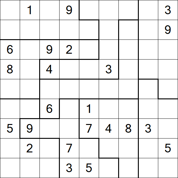 Jigsaw Sudoku - Hard