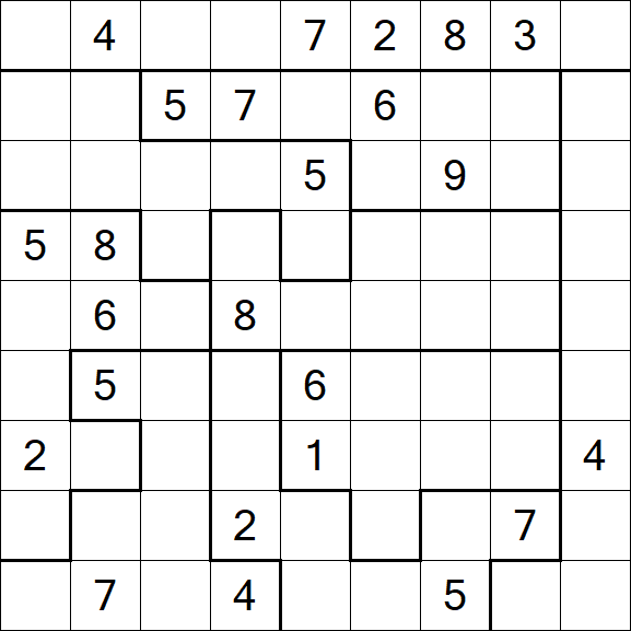 Jigsaw Sudoku - Hard