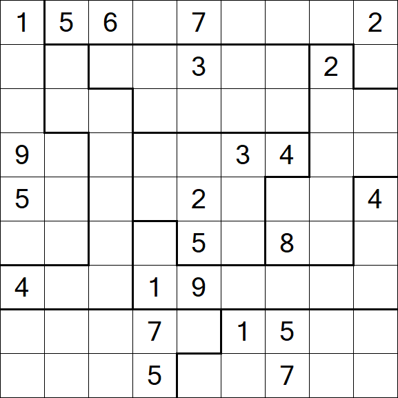 Jigsaw Sudoku - Hard