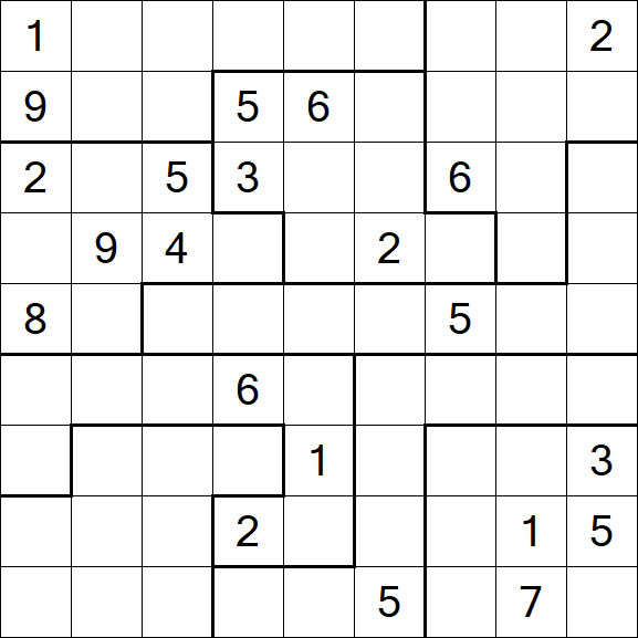 Jigsaw Sudoku - Hard
