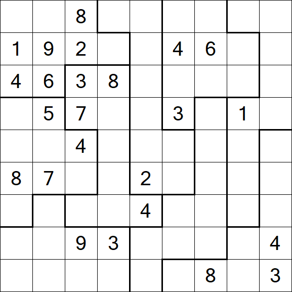 Jigsaw Sudoku - Hard