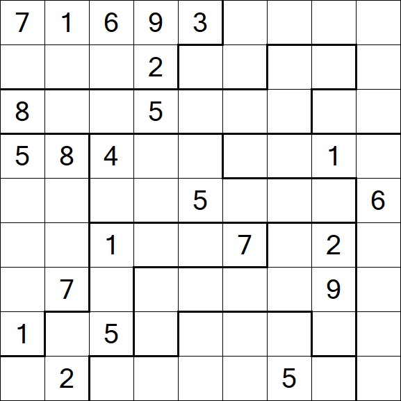 Jigsaw Sudoku - Hard