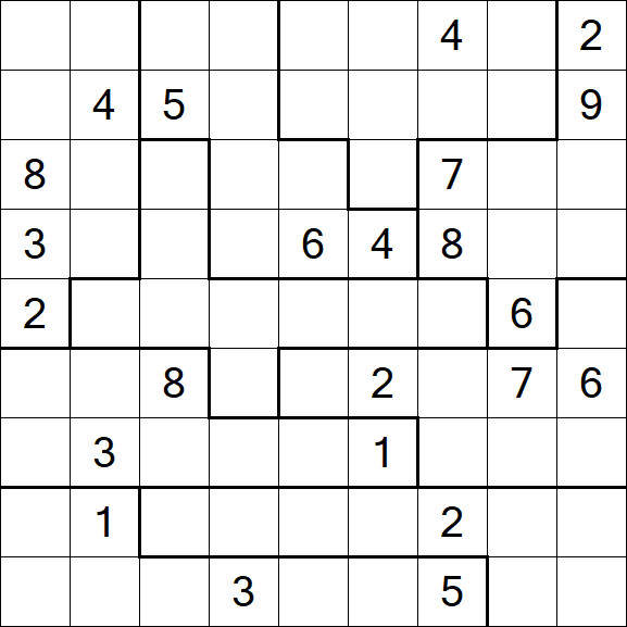 Jigsaw Sudoku - Hard