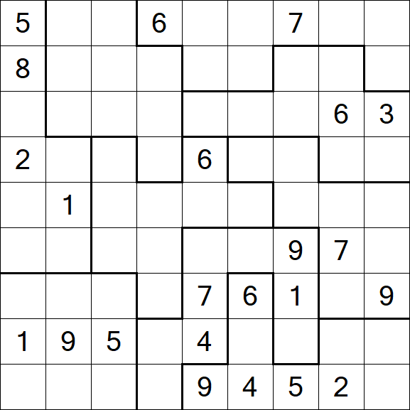 Jigsaw Sudoku - Hard