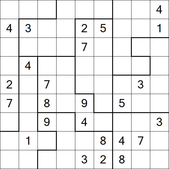 Jigsaw Sudoku - Hard