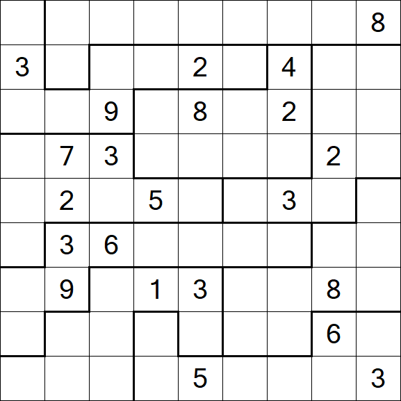 Jigsaw Sudoku - Hard