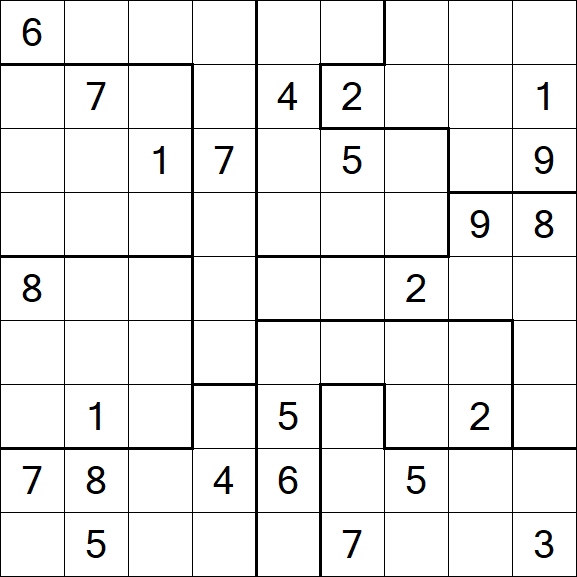Jigsaw Sudoku - Hard