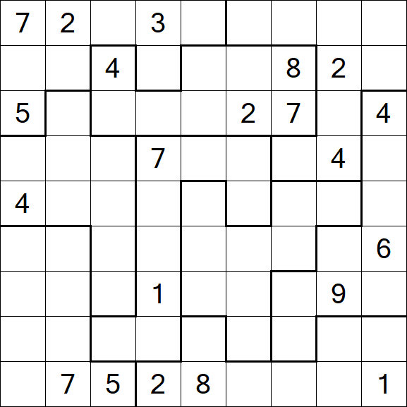 Jigsaw Sudoku - Hard