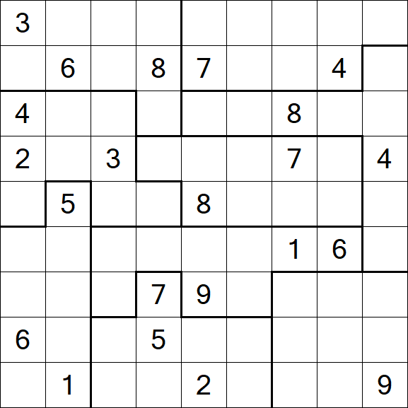 Jigsaw Sudoku - Hard