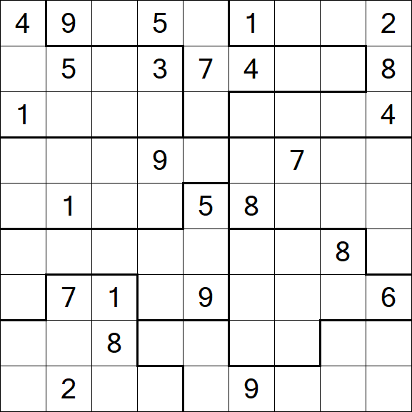 Jigsaw Sudoku - Hard