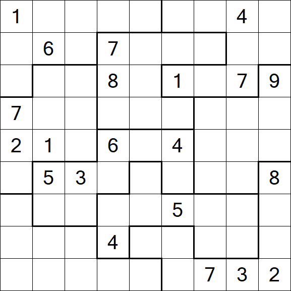 Jigsaw Sudoku - Hard