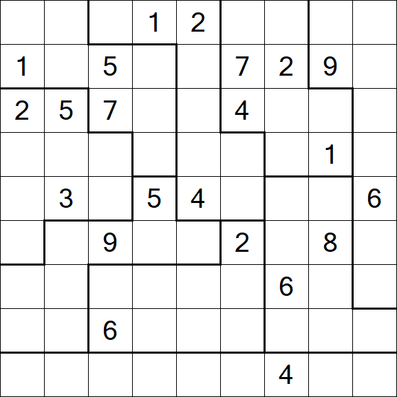 Jigsaw Sudoku - Hard