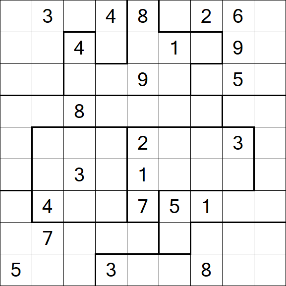 Jigsaw Sudoku - Hard