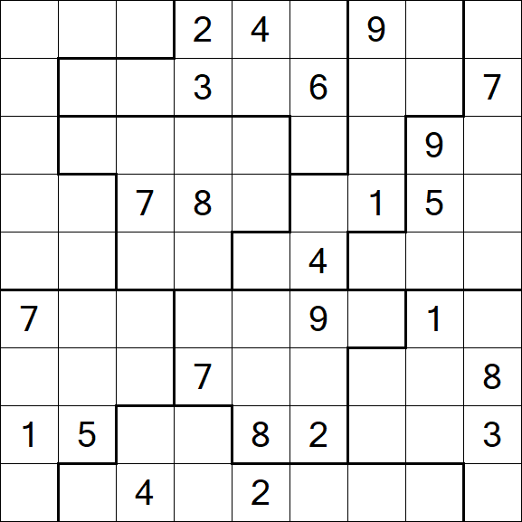 Jigsaw Sudoku - Hard