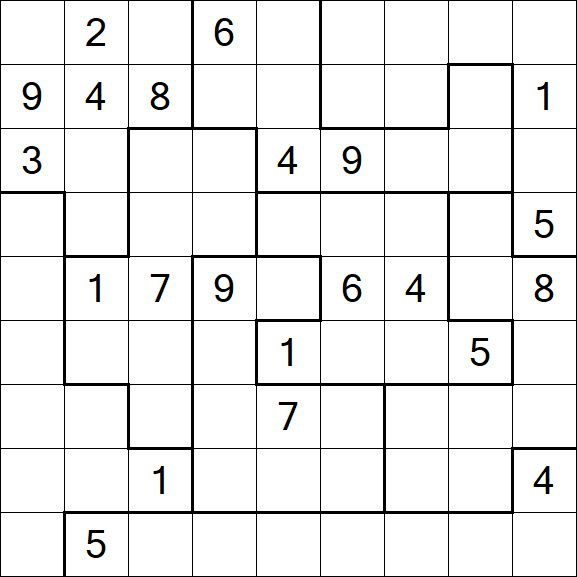 Jigsaw Sudoku - Hard