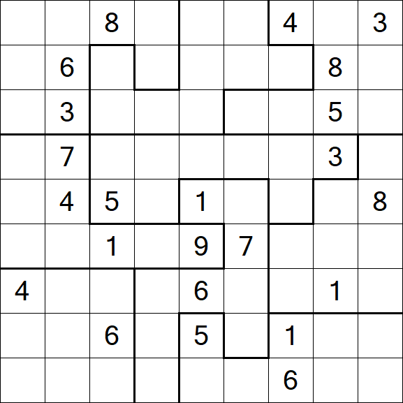 Jigsaw Sudoku - Hard
