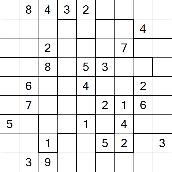 Jigsaw Sudoku - Hard