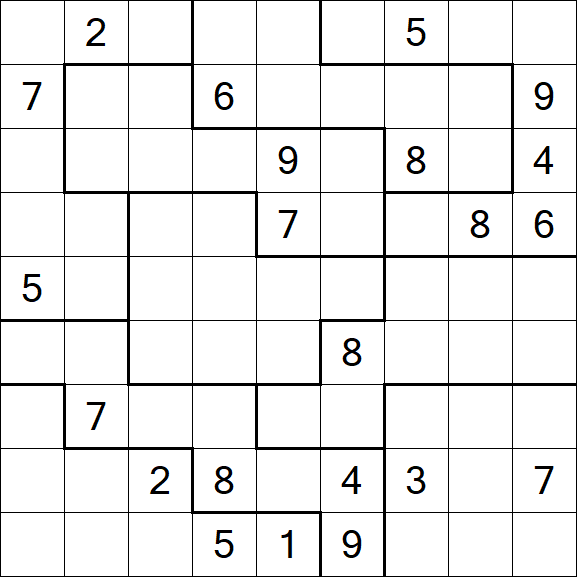 Jigsaw Sudoku - Hard