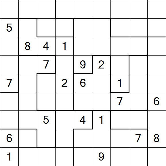 Jigsaw Sudoku - Hard