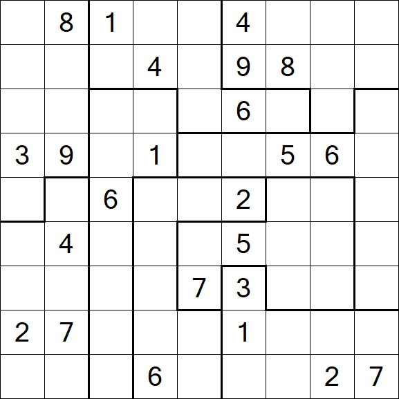 Jigsaw Sudoku - Hard