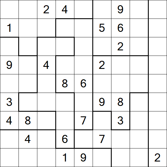 Jigsaw Sudoku - Hard