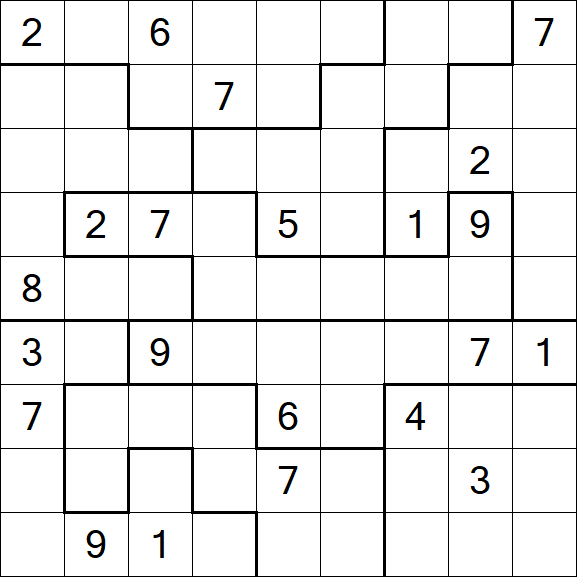 Jigsaw Sudoku - Hard