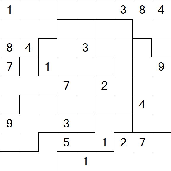 Jigsaw Sudoku - Hard