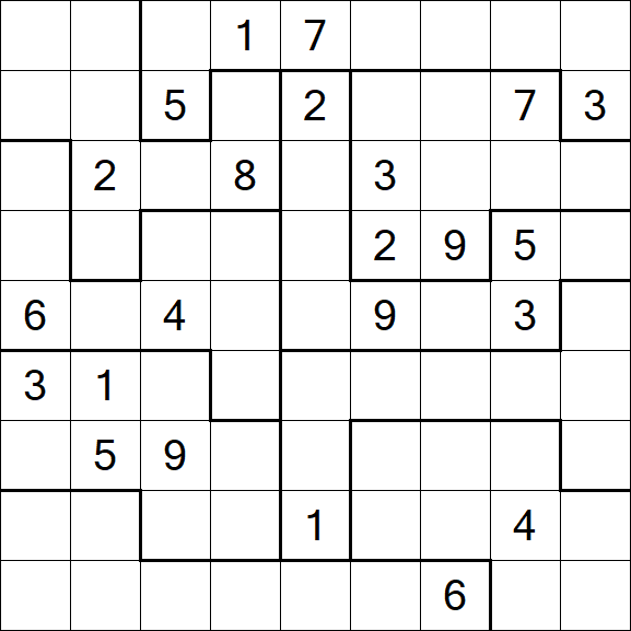 Jigsaw Sudoku - Hard