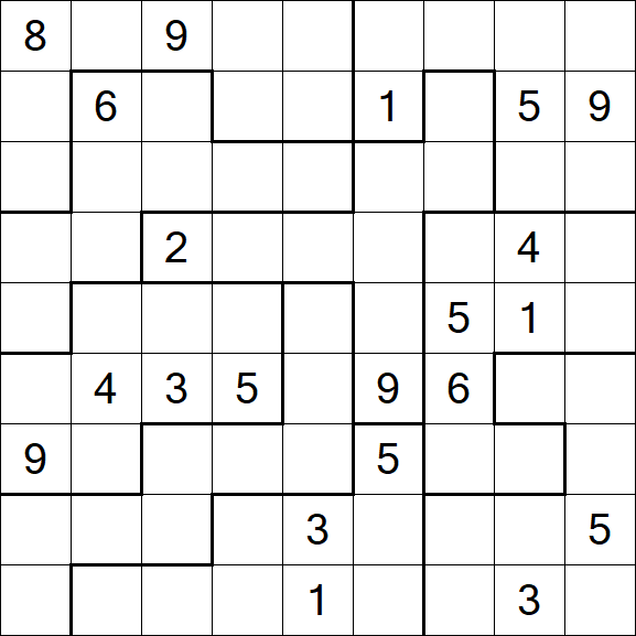 Jigsaw Sudoku - Hard