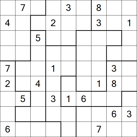 Jigsaw Sudoku - Hard