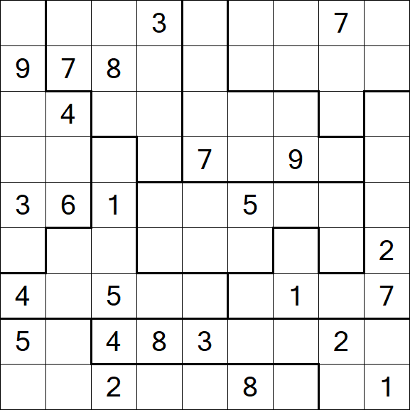 Jigsaw Sudoku - Hard