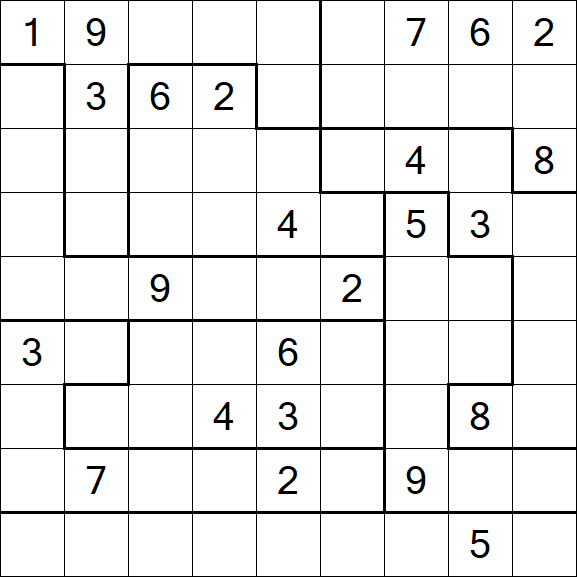 Jigsaw Sudoku - Hard