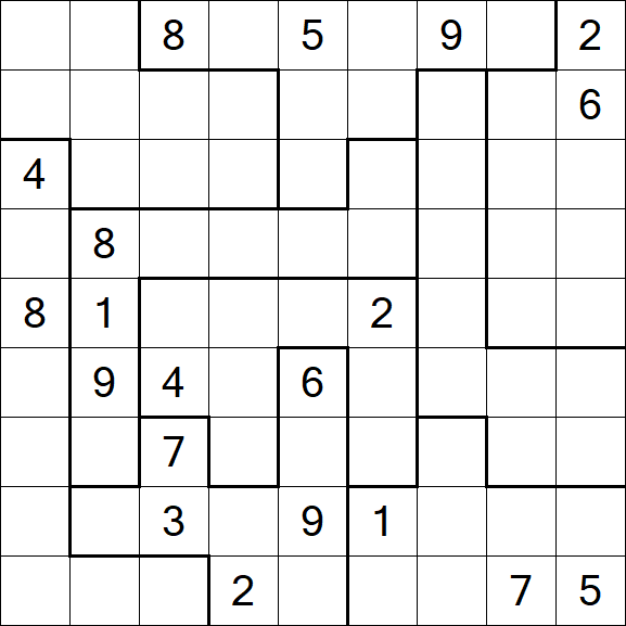 Jigsaw Sudoku - Difícil