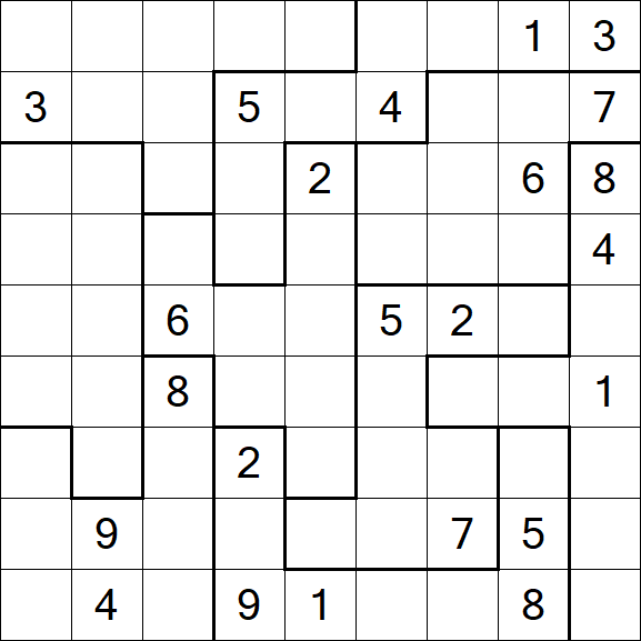 Jigsaw Sudoku - Difícil