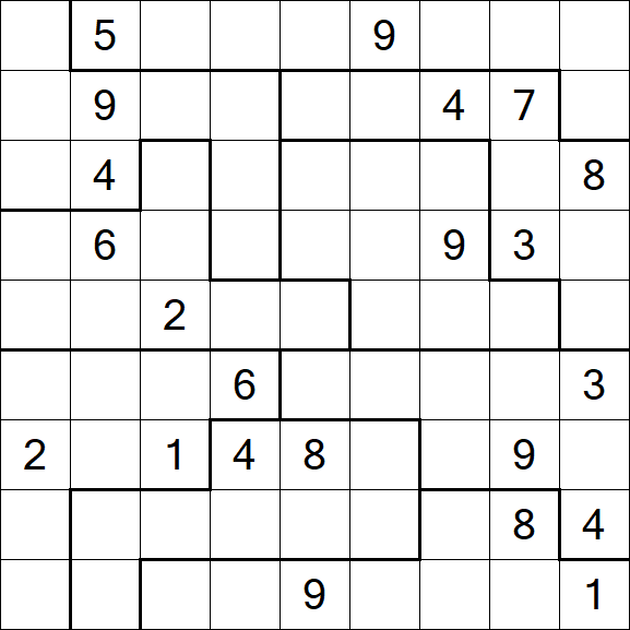 Jigsaw Sudoku - Difícil