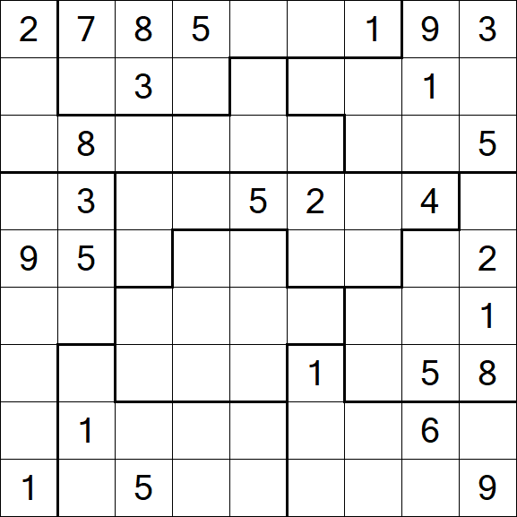 Jigsaw Sudoku - Difícil