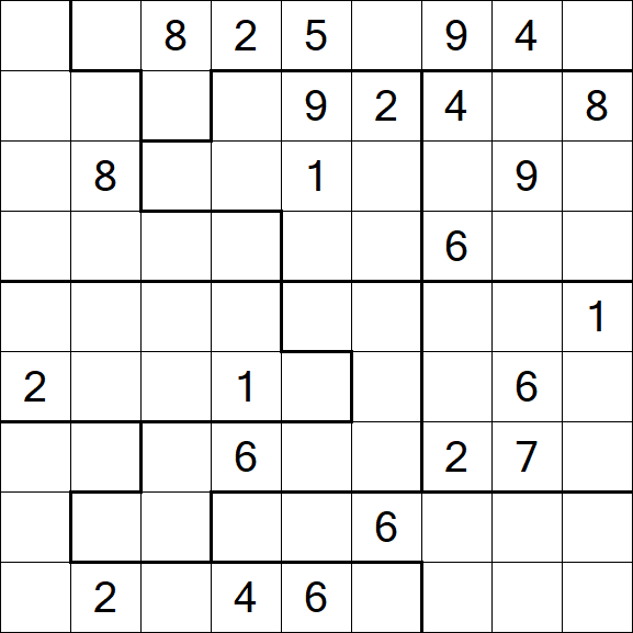 Jigsaw Sudoku - Difficile