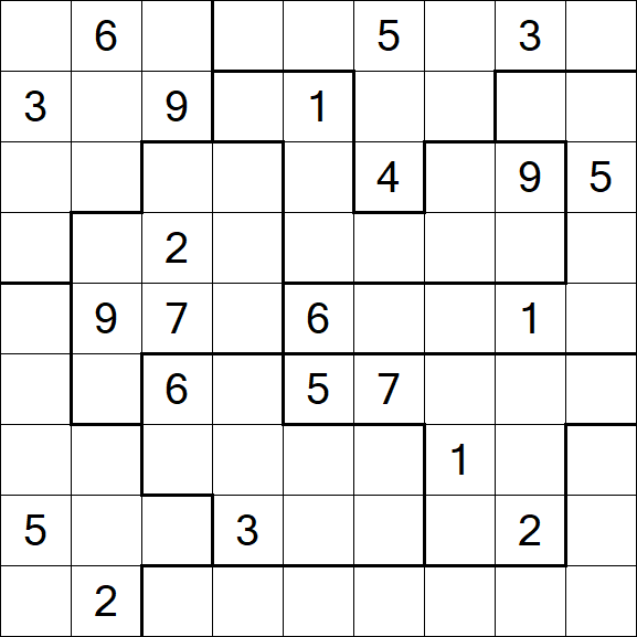 Jigsaw Sudoku - Difficile