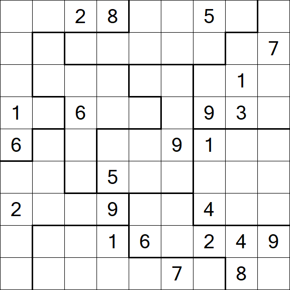 Jigsaw Sudoku - Difficile
