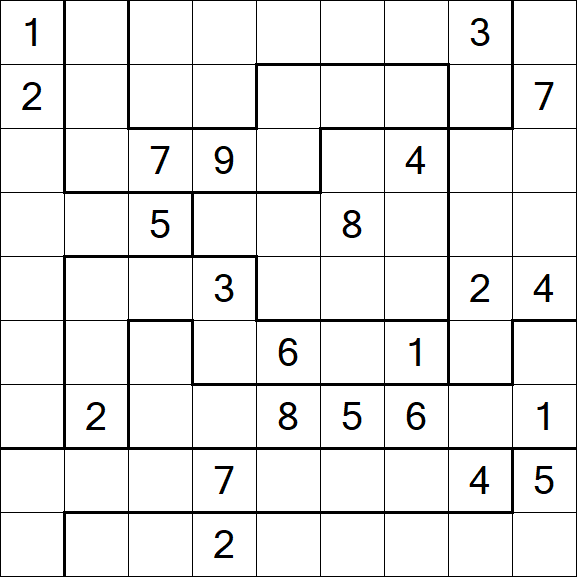 Jigsaw Sudoku - Difficile