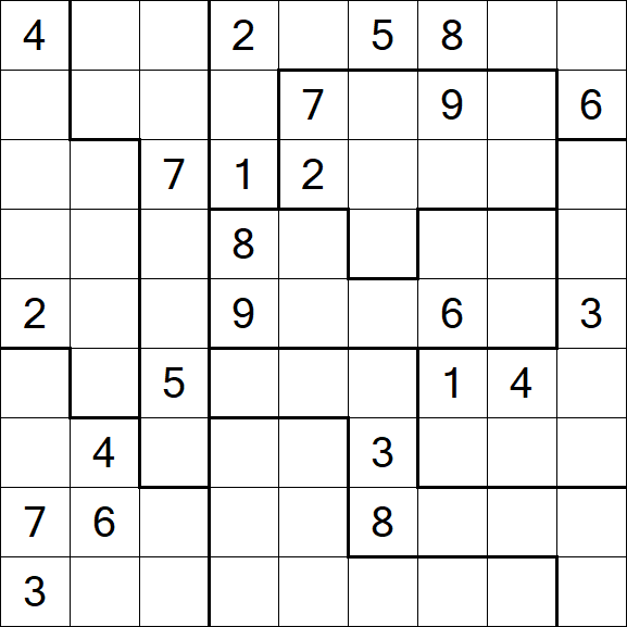 Jigsaw Sudoku - Difficile