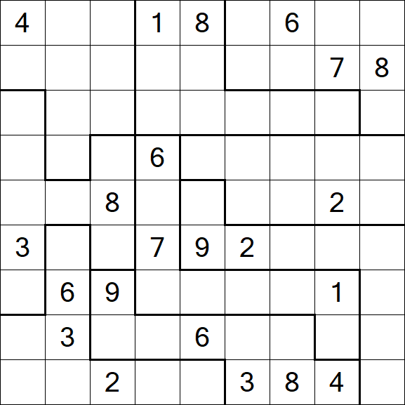 Jigsaw Sudoku - Difficile