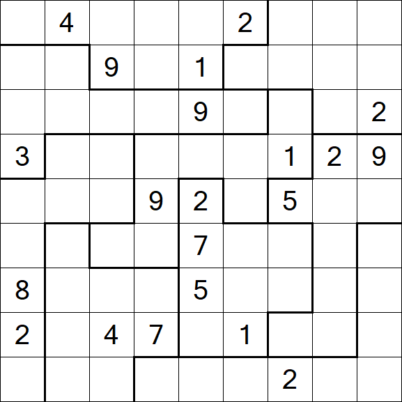 Jigsaw Sudoku - Difficile