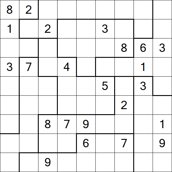 Jigsaw Sudoku - Difficile